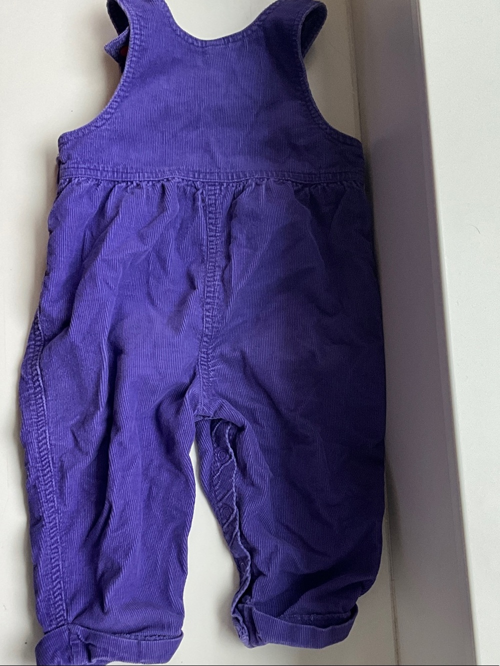 Vintage Disney Winnie the Pooh & Tigger Purple Corduroy Overalls Romper 18M - Picture 4 of 4